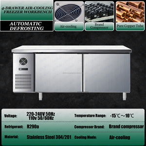 180L Refrigerator with High Quality Restaurant Kitchen Freezer Bench Coffee Chiller <b>Table</b> Refrigerator with CE Certificate - Product Image 2