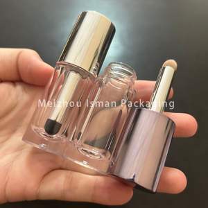 مخصص الأكثر مبيعًا سائل مستدير قصير أنبوب خافي عيوب الشفاه السمين مع فرشاة شفاه معدنية وإسفنجة - Product Image 4