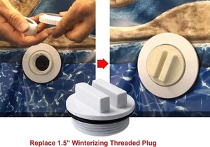 Ligne de retour filetée <span class=keywords><strong>pour</strong></span> spa de <span class=keywords><strong>piscine</strong></span> Bouchon d'hivernage Bouchon de vidange <span class=keywords><strong>pour</strong></span> filtre de <span class=keywords><strong>piscine</strong></span> Tuyau de retour d'hiver Antigel - Product Image 6