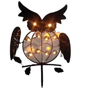 Lámpara Solar de Jardín con Forma de Búho, 10 LED, Resistente al Agua, Decoración Solar para Exteriores - Product Image 5