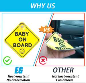 Letreros Personalizados para Automóviles con la Leyenda 'Bebé <span class=keywords><strong>a</strong></span> <span class=keywords><strong>Bordo</strong></span>', Letrero para Ventana de Automóvil con <span class=keywords><strong>Ventosa</strong></span> - Product Image 2