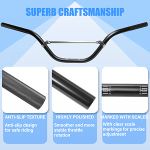 Motorcycle Dirt Bike Steering Handle Bar Aluminum Handlebar With Crossbar for <strong>Simson</strong> S50 S51 S53 S70 S83 MS50 - Product Image 3