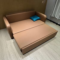Sofá cama plegable de 2 plazas para sala de estar, sofá cama de Hotel, sofá cama plegable de diseño convertible de cuero para habitación de Hotel
