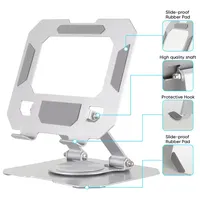 Support de support de moniteur portable pour tablette Support de téléphone portable de bureau Supports et supports réglables en métal pliable pour bureau