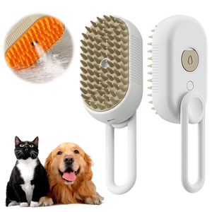 Cepillo de Aseo para Mascotas 3 en 1 con Vapor, Autolimpiante, Actualización 2026, Cerdas de Silicona Antiestáticas, Masaje, Pulverizador, Peine para Pelo Largo y Corto de Perros y Gatos - Product Image 1