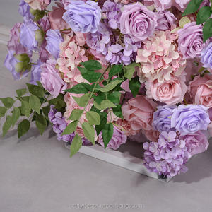 إطارات جديدة بالجملة على شكل قرن باللون الأرجواني البودرة للاستخدام في تزيين منصة الزفاف وعرض النوافذ لعرض الزهور الاصطناعية - Product Image 5