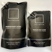 Gommage de marque privée Au A De Pour La Peau Sucre Corps Corporel Blanchissant Vendeurs Sac d'emballage Gommage au sucre pour le corps Vente populaire