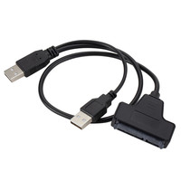 Cable Adaptador USB SATA de 2.5 Pulgadas para Disco Duro HDD/SSD, Carga Rápida de 3A, Trenzado de Cobre Puro y PVC para Disco Duro Externo de Computadora