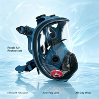 Masque respiratoire intégral en silicone liquide à large champ de vision, double filtre anti-gaz et vapeur, prêt à être expédié, pour la peinture au pistolet et la protection chimique