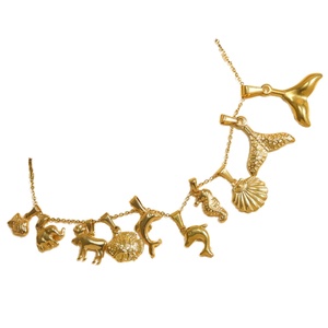 Venta al por Mayor de Dijes Modernos de Acero Inoxidable para la Creación de Joyería, Colgante Personalizado de Delfín y Elefante con Cadena - Product Image 2
