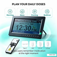Reloj Digital Electrónico ZKM Personalizable de 8 Pulgadas, Nueva Versión con Voz, Reproducción de Video, Audio MP3, Marco de Plástico ABS