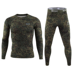 Russia camo ESDY Outdoor tattico sport termici uomo biancheria intima abiti neri - Product Image 3
