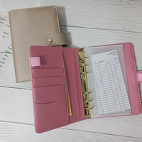 Agenda de Oficina Espiral con Anillas Doradas A5 A6 al por Mayor, Cubierta de Agenda, Carpeta de Presupuesto, Cuaderno con Cubierta de Cuero PU Color Macaron