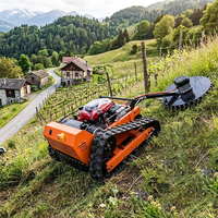 Tondeuse à gazon sur chenilles de qualité commerciale avec accessoire de coupe à disque pour la tonte des pentes et le contrôle des mauvaises herbes