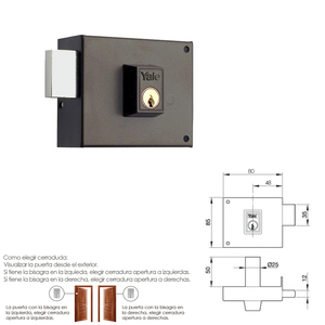 Cerradura Izquierda Yale 124-a/hpr/ 8/ - Product Image 2