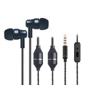 3.5毫米空气管耳机防辐射入耳式耳机降噪线控入耳式空气管耳机