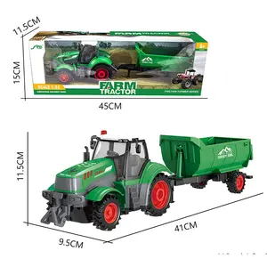 Agricultura brinquedos fricção carros movidos empurrar e ir caminhões veículos de construção brinquedo conjunto de trator fricção caminhão basculante