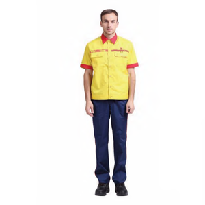 Uniforme de Trabajo de Verano para Gasolinera y Tienda de Conveniencia, Camisa de Manga Corta y Pantalones con Material Superior de Gamuza, Ropa de Trabajo Cómoda - Product Image 1