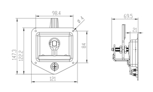 SS304 Polishing Folding T-Handle Three-Point Latch Polishing Compression Latch Secure Toolbox <strong>Cabinet</strong> <strong>Locking</strong> - Product Image 6