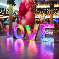 Lettres de chapiteau néon LED RVB Déco 3D pour les mariages et divers paramètres pour les décorations de parc d'hôpital de taxi de compagnie de voiture