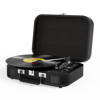 Lecteur de disques vinyles USB SD en gros, lecteur de disques vinyles Bluetooth, phonographe avec haut-parleurs stéréo