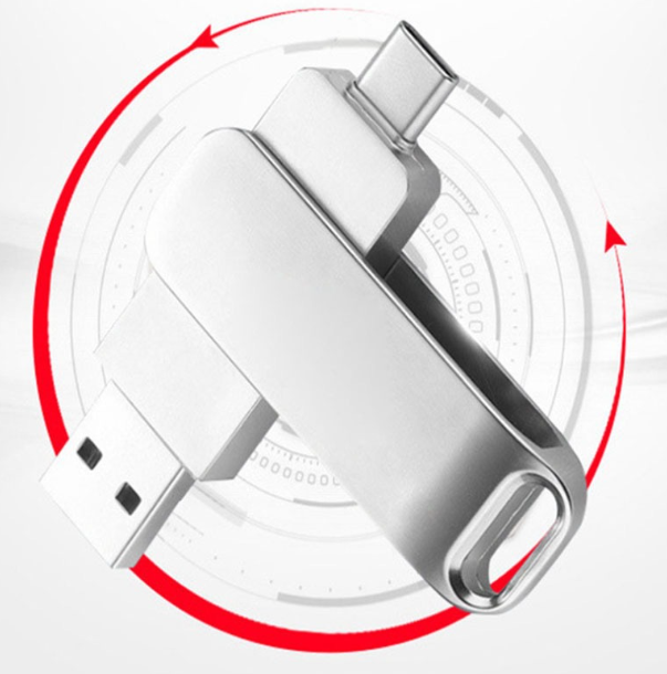 New Arrival Type-c Metal USB C Flash Drive 3.0 U Disk Customized LOGO Memory Stick 512GB OTG USB Stick