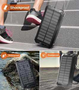 Xách tay năng lượng mặt trời Power Battery Pack Led đèn pin 36000mAh từ được xây dựng trong cáp không dây Trạm Sạc năng lượng mặt trời ngân hàng điện - Product Image 4