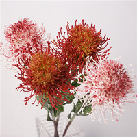 Kunstmatige pincushionbloem, hoge simulatie, realistisch plastic, voor bruiloftstafeldecoratie, huisdecoratie, Valentijnsdag