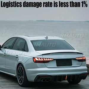 สปอยเลอร์หลังสำหรับ Audi B9 A4 S4 Sedan ปี 2016-2024 สีดำเงา ABS สำหรับติดตั้งท้ายรถ ชุดแต่งสปอยเลอร์หลังคา  อุปกรณ์ตกแต่งรถยนต์ - Product Image 2