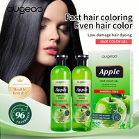 Champú en Gel para Coloración del Cabello Negro Fruta, Marca Privada, Sin Amoníaco, Coloración Permanente en Crema para Cabello Negro Manzana