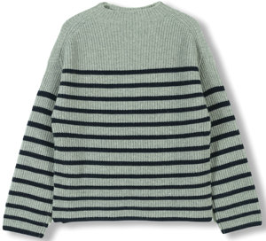 2024 personalizado Oem & Odm señoras lujo elegante Otoño Invierno cuello redondo manga larga rayas pulóver suéter de mujer pulóver - Product Image 1