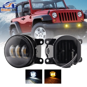 Luces antiniebla LED de doble color de 4 pulgadas y 30W, luces de 12/24W y 30W para Grant FL <span class=keywords><strong>Lada</strong></span> Vesta <span class=keywords><strong>Lada</strong></span> Khrey 21214 <span class=keywords><strong>Niva</strong></span> Urban para <span class=keywords><strong>Renault</strong></span> Logan - Product Image 1