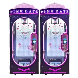 Máquina cortadora de juguetes de peluche con fecha rosa que funciona con monedas Arcade corta tu premio - Product Image 2