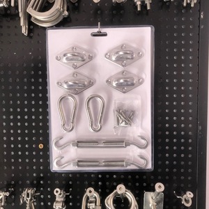 Kit d'accessoires pour voile d'ombrage en acier inoxydable 304, type crochet M5M6M8, emballé sous blister, tendeur de tente extérieure, usage général - Product Image 2