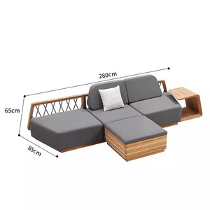 Muebles modernos para exteriores sofá de tela de ratán sofá de jardín de ocio impermeable para patio piscina jardín - Product Image 4