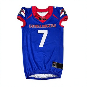 Maillot de football américain pour hommes, design personnalisé, ajusté, respirant, en polyester, logo personnalisé, numéro, nom, faible MOQ, OEM - Product Image 1