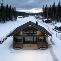 Cabane de vacances préfabriquée en aluminium moderne de haute qualité ANCSEM |   Maison de glamping de luxe toute saison pour les paysages forestiers et enneigés