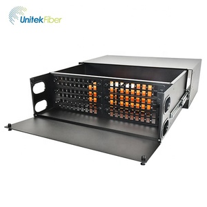 Adaptateur personnalisé en acier 108 ports 3U SC dessin panneau de brassage de Distribution de fibre optique ODF coulissant