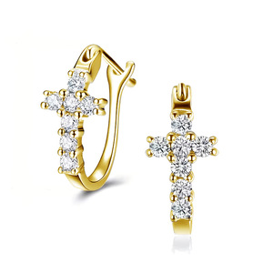 Orecchino a clip quadrato da donna, accessorio semplice per l'uso quotidiano, gioiello alla moda per outfit. - Product Image 2