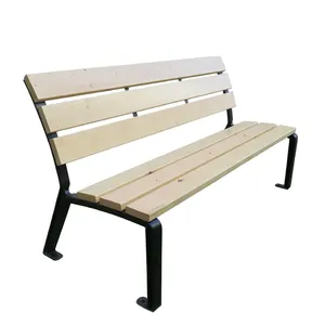 Настраиваемая металлическая скамейка для парка из литого алюминия с деревянной скамейкой для улицы