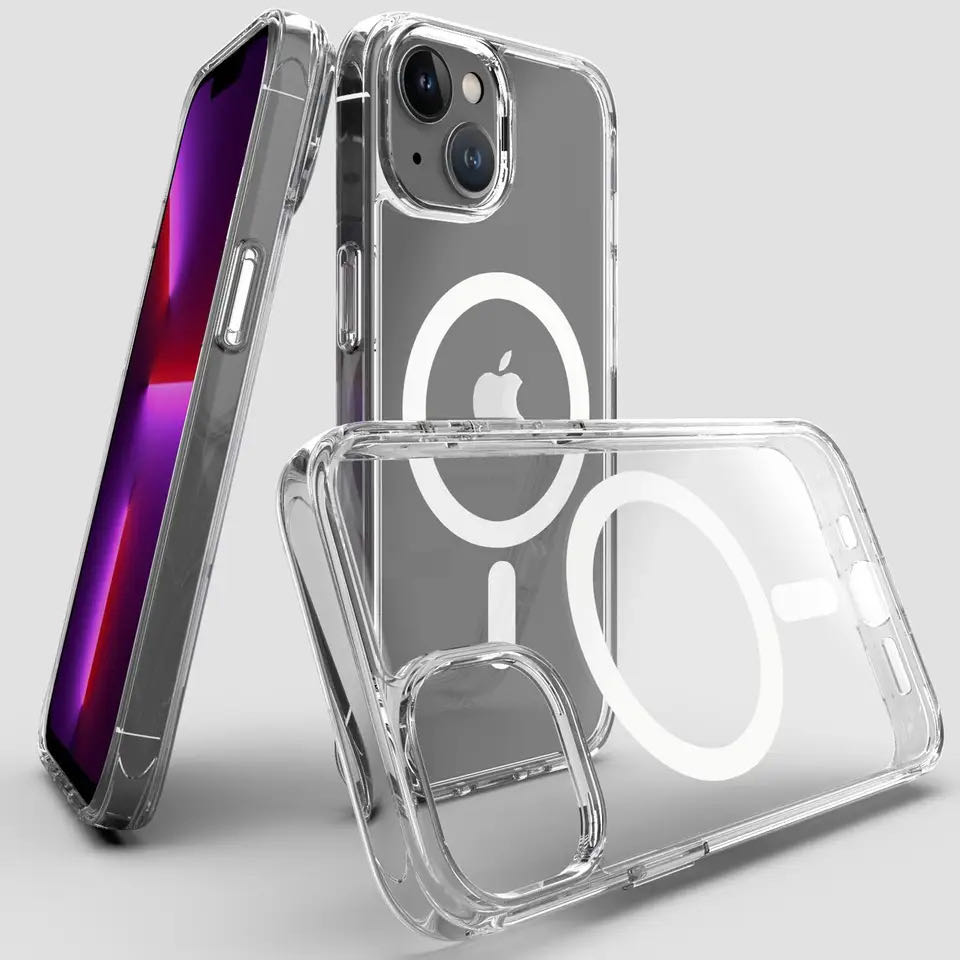2023 Hot Selling Clear HD Magnetic Phone Case Shockproof Designer Magnet Phone Cover for Iphone 14 Pro Max Pro 11 X XR 8 12 13