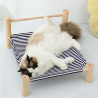 Lit surélevé pour animaux de compagnie, style hamac, écologique, imperméable, durable, rafraîchissant, carré, pour le camping, toutes saisons, tissu amovible et lavable