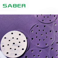 Disque abrasif en céramique SABER 5 pouces 125 mm 8 trous violet / Disque de ponçage pour carrosserie automobile – Fournisseur d'usine