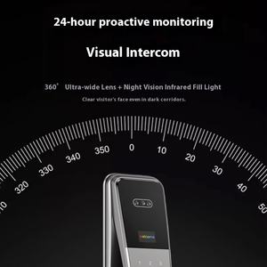 Serrure de porte intelligente sans clé Tuya reconnaissance faciale 3D accès numérique biométrique d'empreintes digitales pour l'entrée sans clé connectée Wi-Fi en bois - Product Image 4