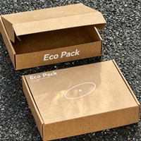 Boîte d'expédition carrée petite en carton ondulé rigide recyclable rose personnalisée pour e-commerce, impression sur mesure, faible MOQ, en stock