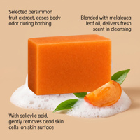 Savon au kaki pour personnes âgées, savon déodorant à l'odeur de Nonenal pour hommes et femmes, savon nettoyant pour tout le corps contre les odeurs corporelles fortes
