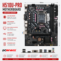 Carte mère PCWINMAX H510 LGA1200 DDR4 64 Go MATX M.2 PCIe 3.0 OEM en gros pour PC de bureau, compatible avec les processeurs de 10e/11e génération I3/I5/I7