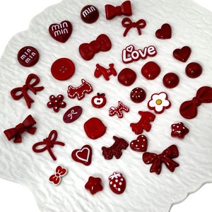 <b>Red</b> Heart Bow Tie Plastic Ornaments Mixed Styles DIY Craft <b>Materials</b> For Valentine'S Day Decorations - Product Image 5