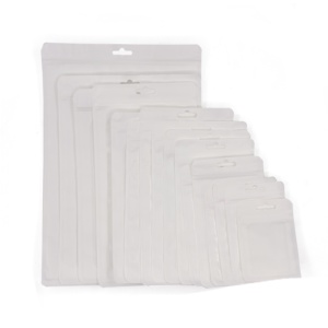 Bán Buôn Túi Nhựa Trắng Mylar Zipper Túi Nhựa Kẹo <span class=keywords><strong>Ziplock</strong></span> Túi Với Cửa Sổ - Product Image 1