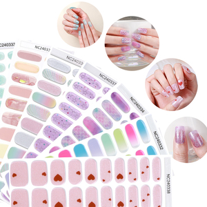 Strisce per unghie in Gel di design <span class=keywords><strong>rosa</strong></span> con cuore d'amore per amanti romantici impermeabili di lunga durata - Product Image 3